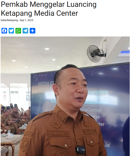 Bupati Ketapang Alexander Wilyo Lounching Media Center Ketapang